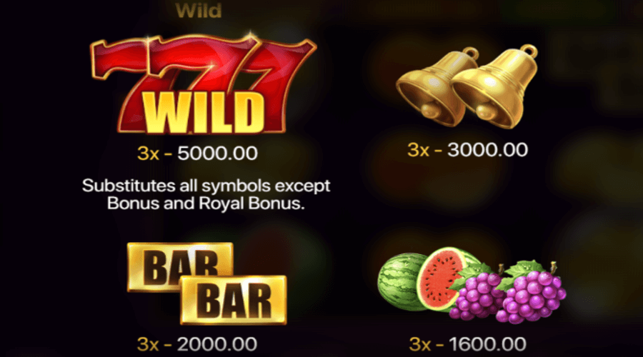 Royal Coins: Hold and Win Symboles