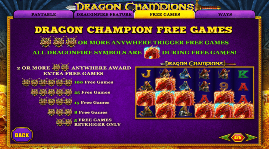 Dragon Champions Free Spins