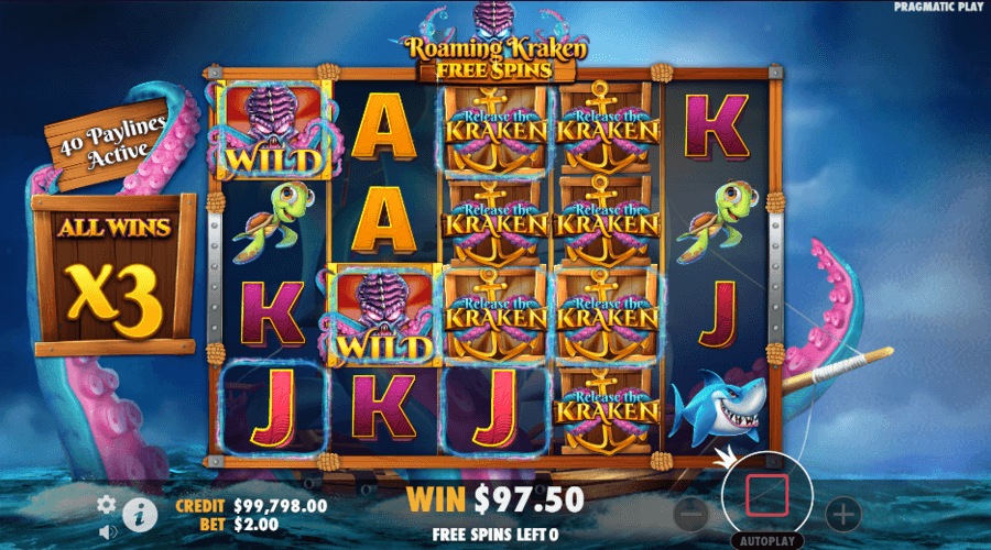 Release the Kraken Free Spins