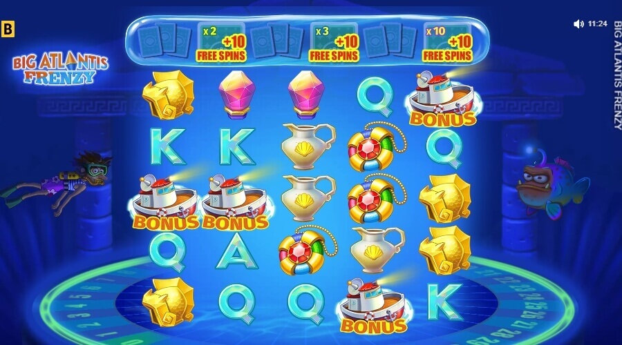 Big Atlantis Frenzy Free Spins